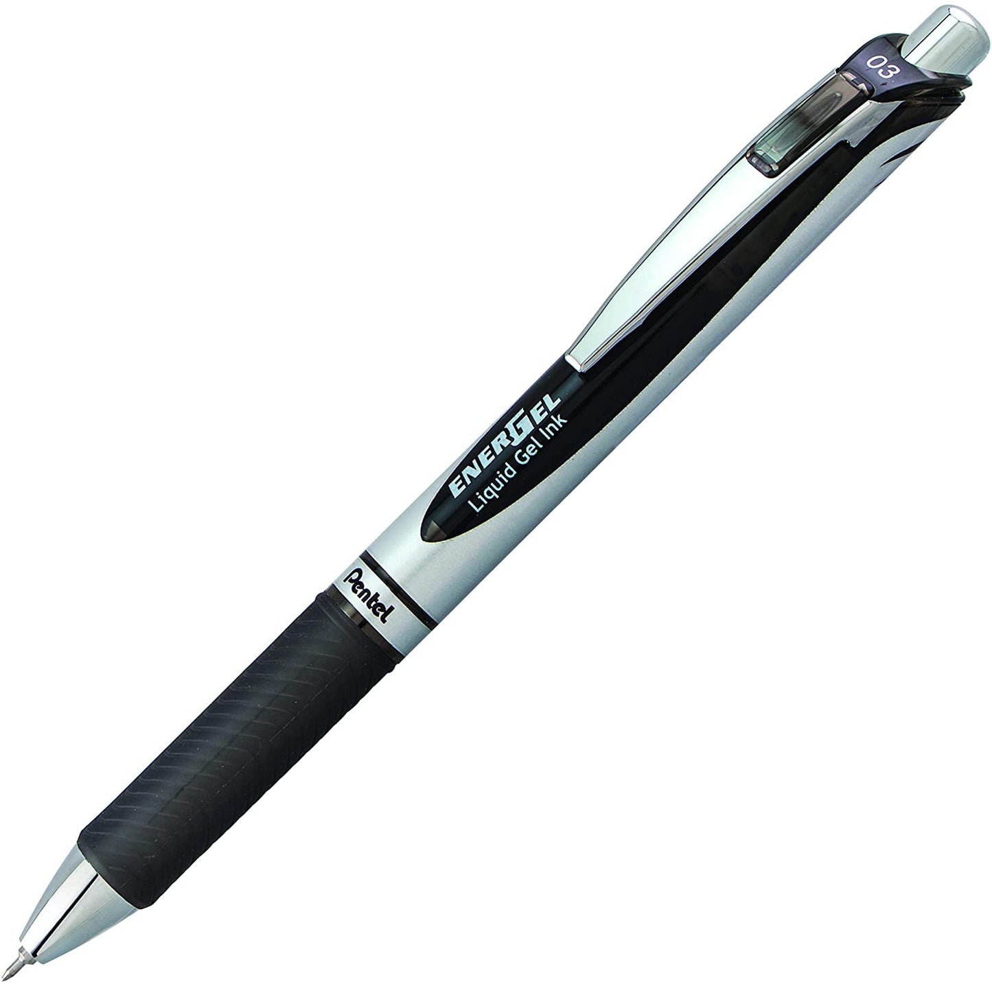 Pentel Energel 0.3mm Extra Fine Point Rtx Retractable Needle Tip Pen - 3 Black & 3 Blue - pack of 6