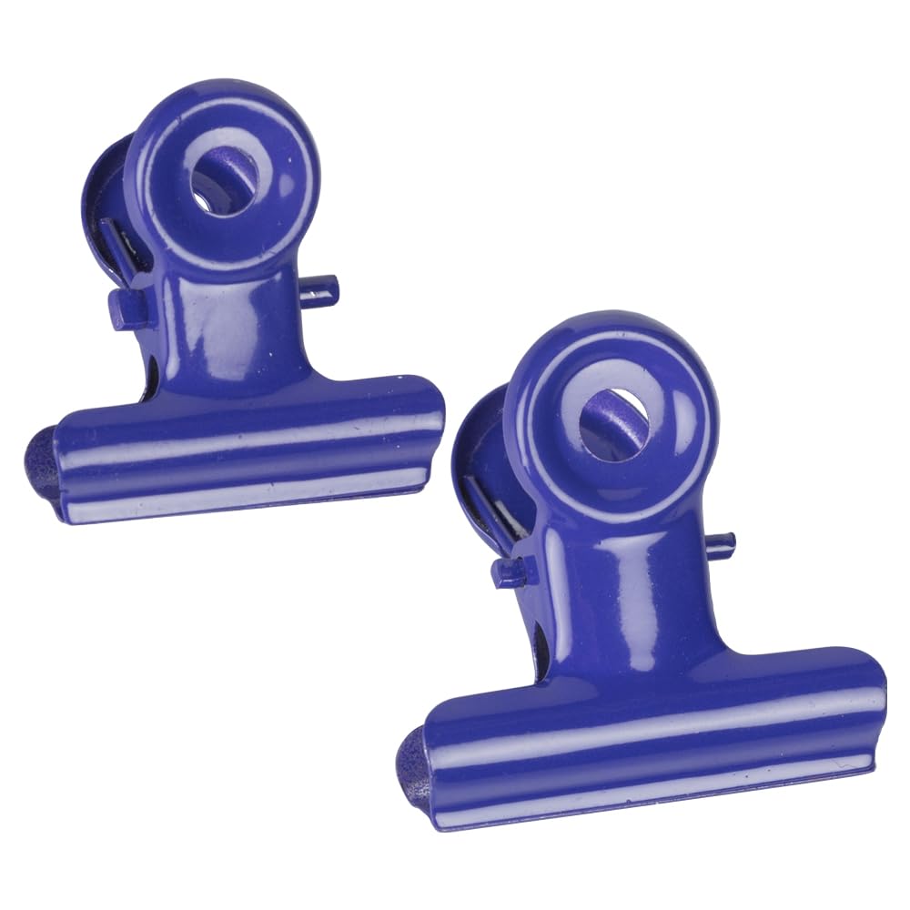 JAM PAPER Metal Bulldog Clips Combo Pack - Small & Medium - 22mm & 31mm - Purple - 40/Pack