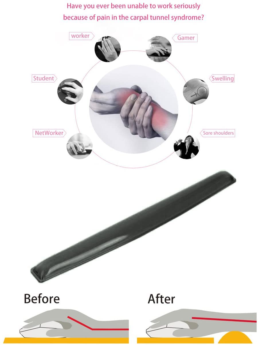 ABRONDA Gel Keyboard Wrist Rest Pad - Gel Keyboard Wrist Rest Pad | Wrist Rest Support for Office
