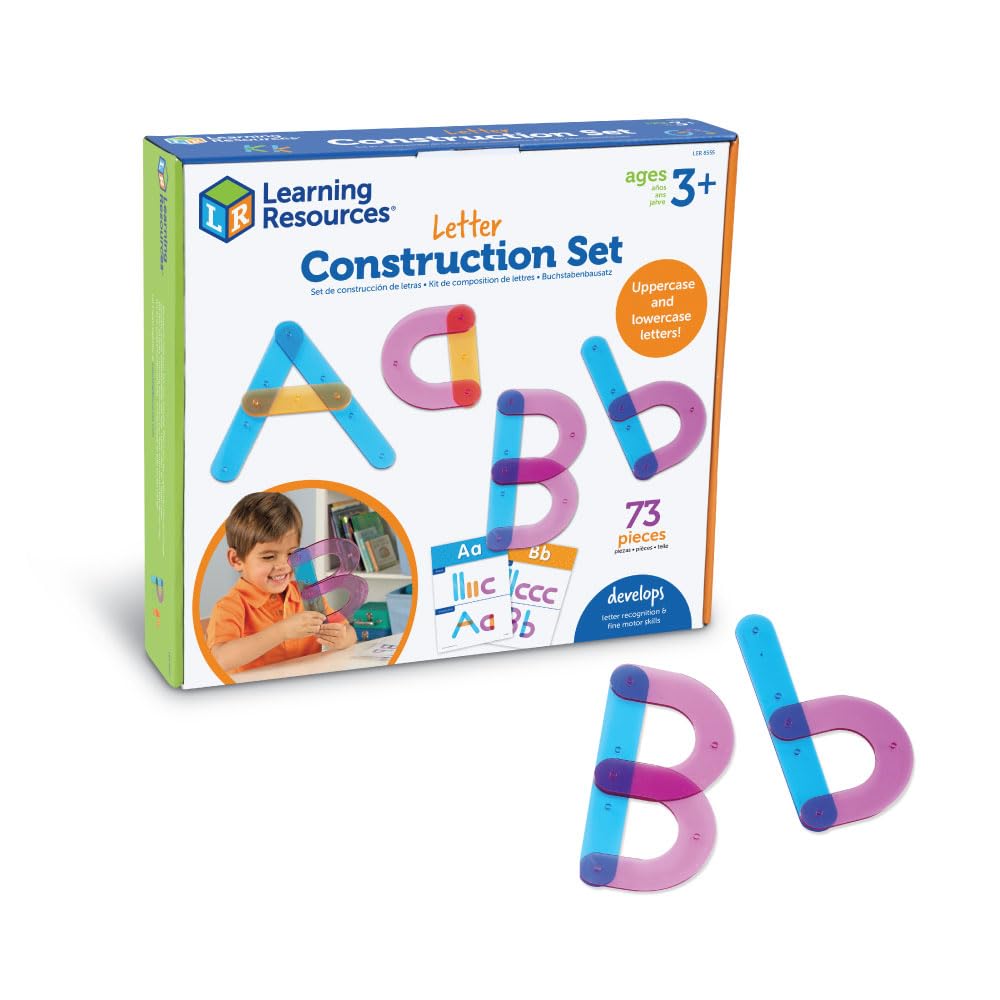Learning Resources Letter Construction Activity Set - Alphabet Montessori Toys, Toddler Writing