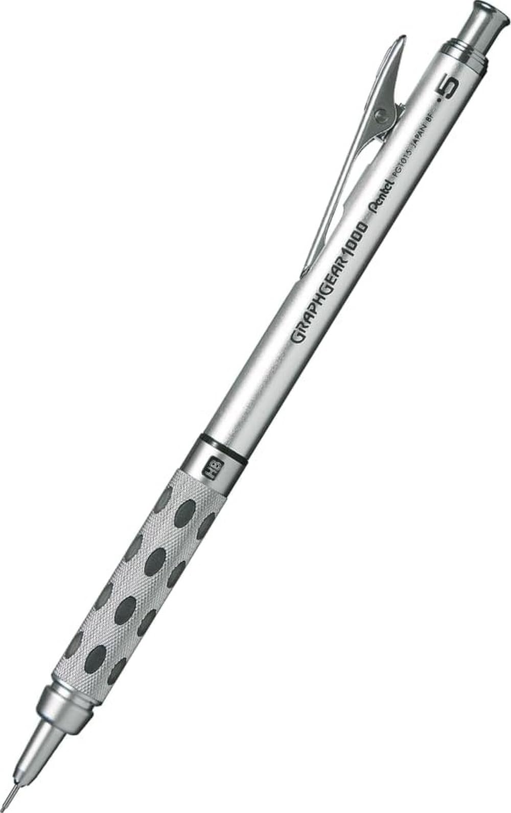 Pentel Packaged Graph Gear 1000 Automatic Drafting Pencil, 0.5mm, Grey Accents, 1 Pencil (XPG1015)