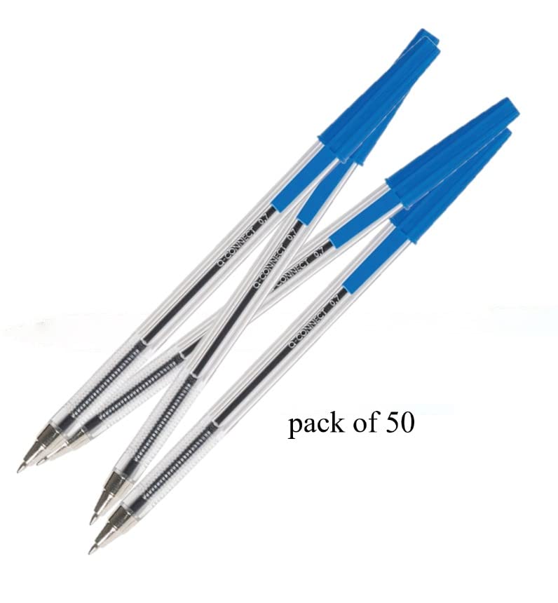 Q-Connect Medium Blue Ballpoint Pen (Pack of 50) KF26039