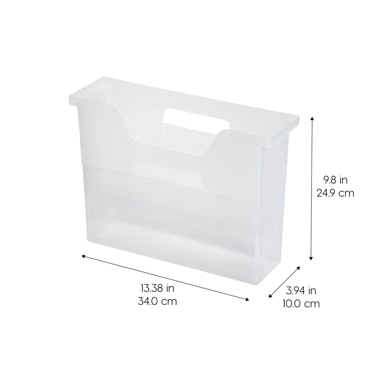 IRIS USA 6-Pack Small Desktop File Box with Open Lid, Clear