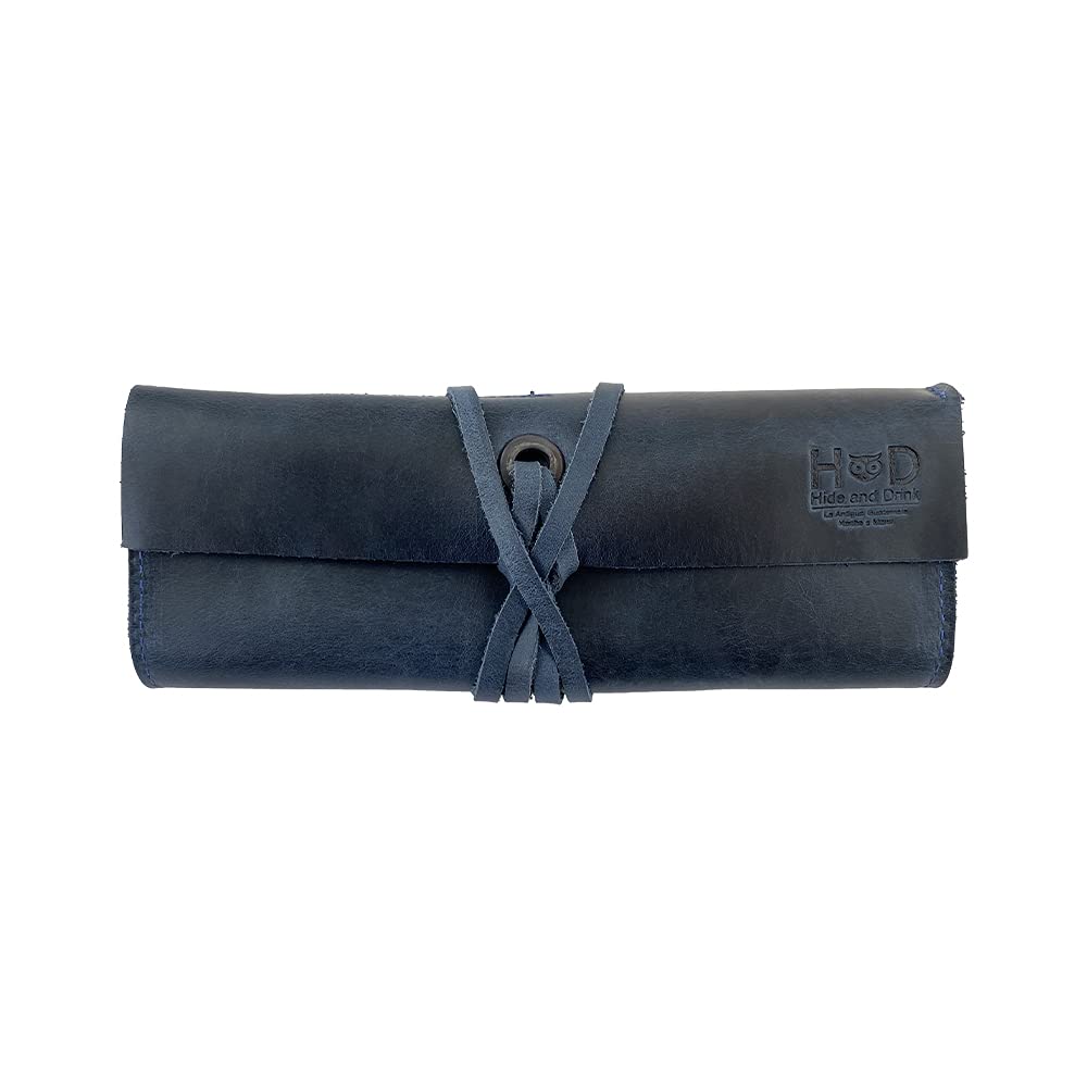 Hide & Drink, Rustic Pencil Roll Pouch, Multi-Purpose Storage Wrap for Scissors, Earphones