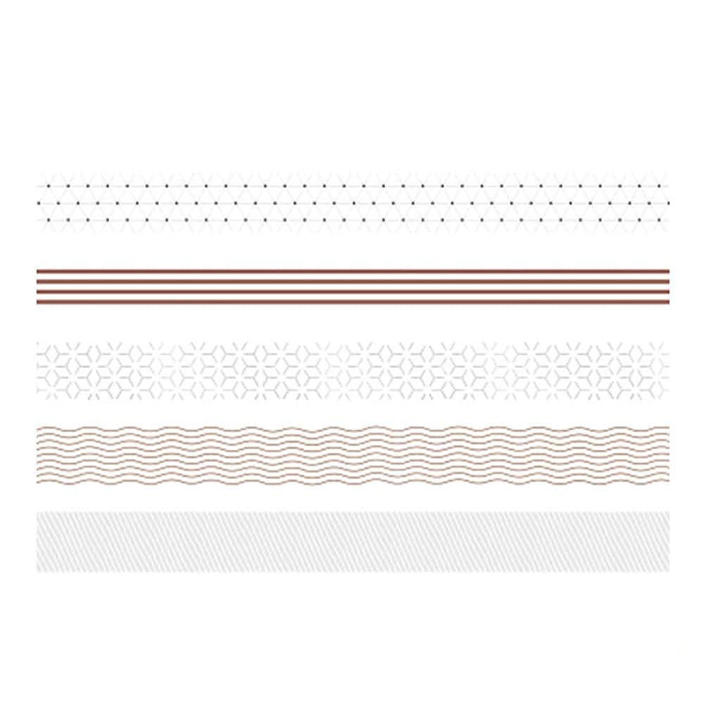 YUBX 5 Rolls Washi Tape Set Creative Basic Skinny Decorative Tapes for Arts, DIY Crafts, Bullet