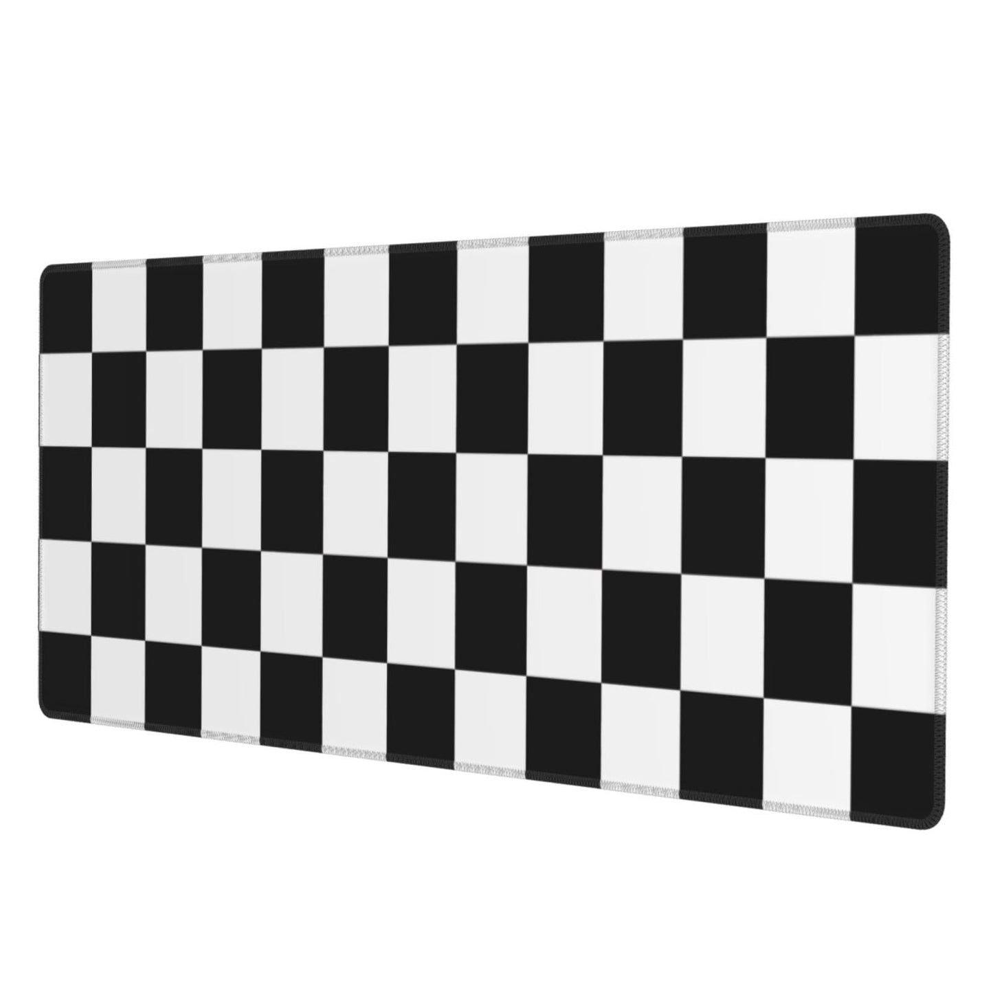 Giinly Checkered Black and White Gaming Mouse Pad, XXL Large Desk Mat