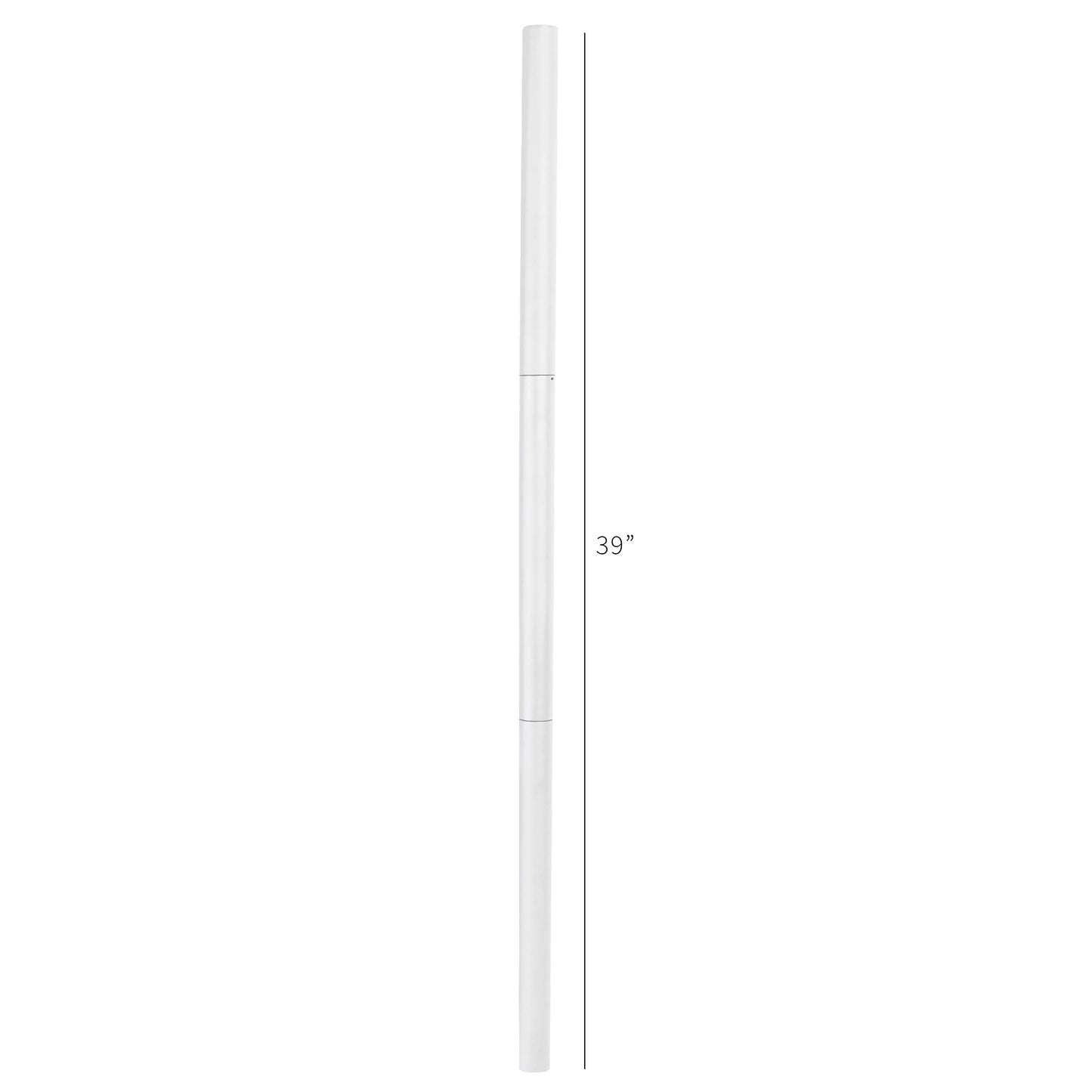 VIVO White Steel Extra Tall 3 Section Monitor Stand Pole 39 inches, Sturdy Center Pole for Monitor
