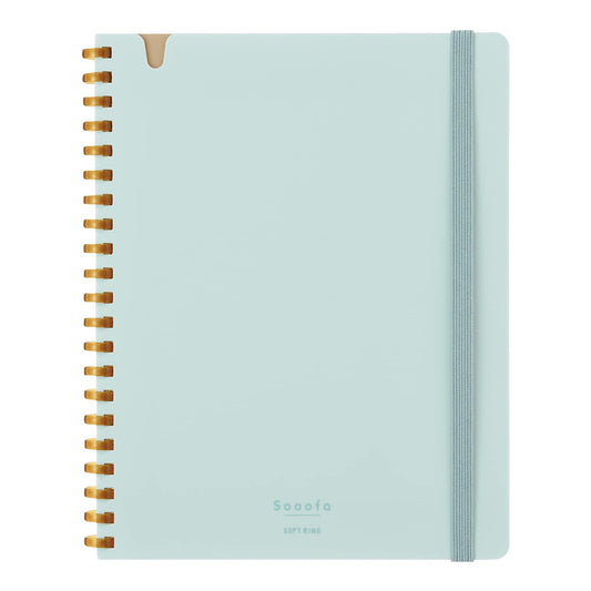 KOKUYO Graph Journal Notebook, Sooofa 7.2'' x 5.5'' Soft Ring Notebook for Women 4mm Grid Ruled, 80