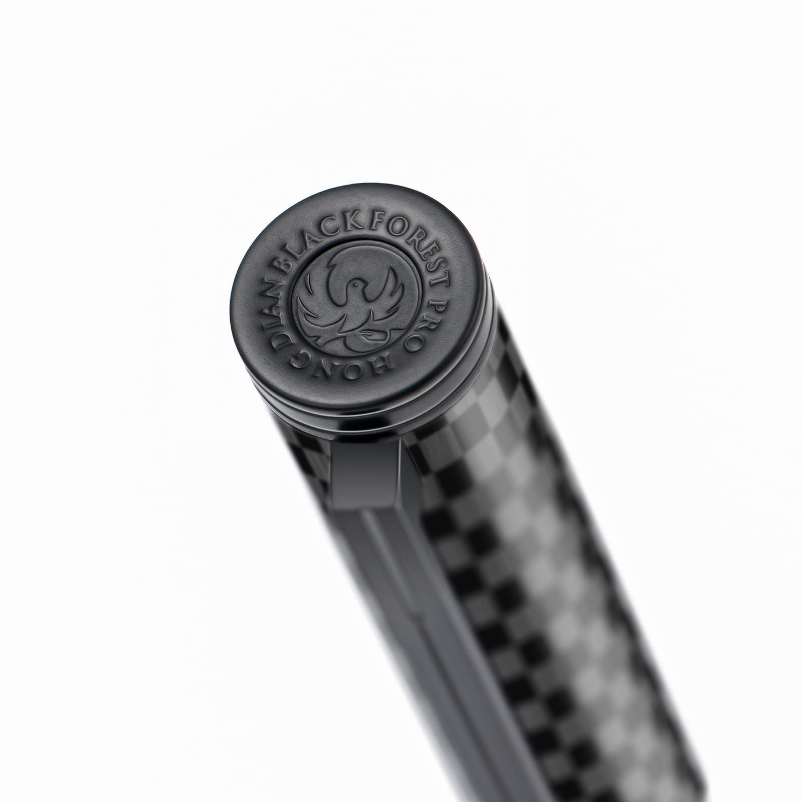 HONG DIAN Black Forest Pro Carbon Fiber Fountain Pen, Bent Nib for Fude Calligraphy Writing (Fine