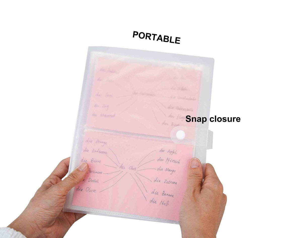 YOAVIP 4x6 Index Cards Clear Plastic Holder Organizer Pouches Book Binder 40 Page Hold 160 Cards 2