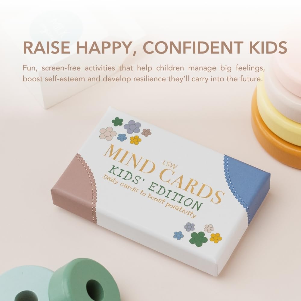 LSW London Mind Cards: Kids' Edition | 30 Daily Mindfulness & Gratitude Cards for Children | Screen