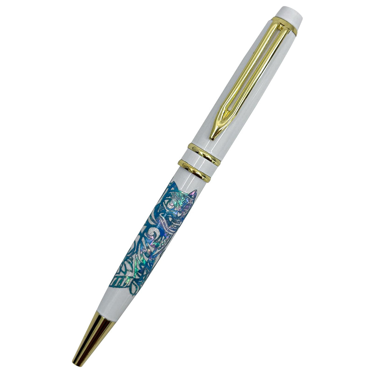 Nacreh Inlay Mother of Pearl Design Handmade Ballpoint Pen Retractable Executive Gift Rollerball