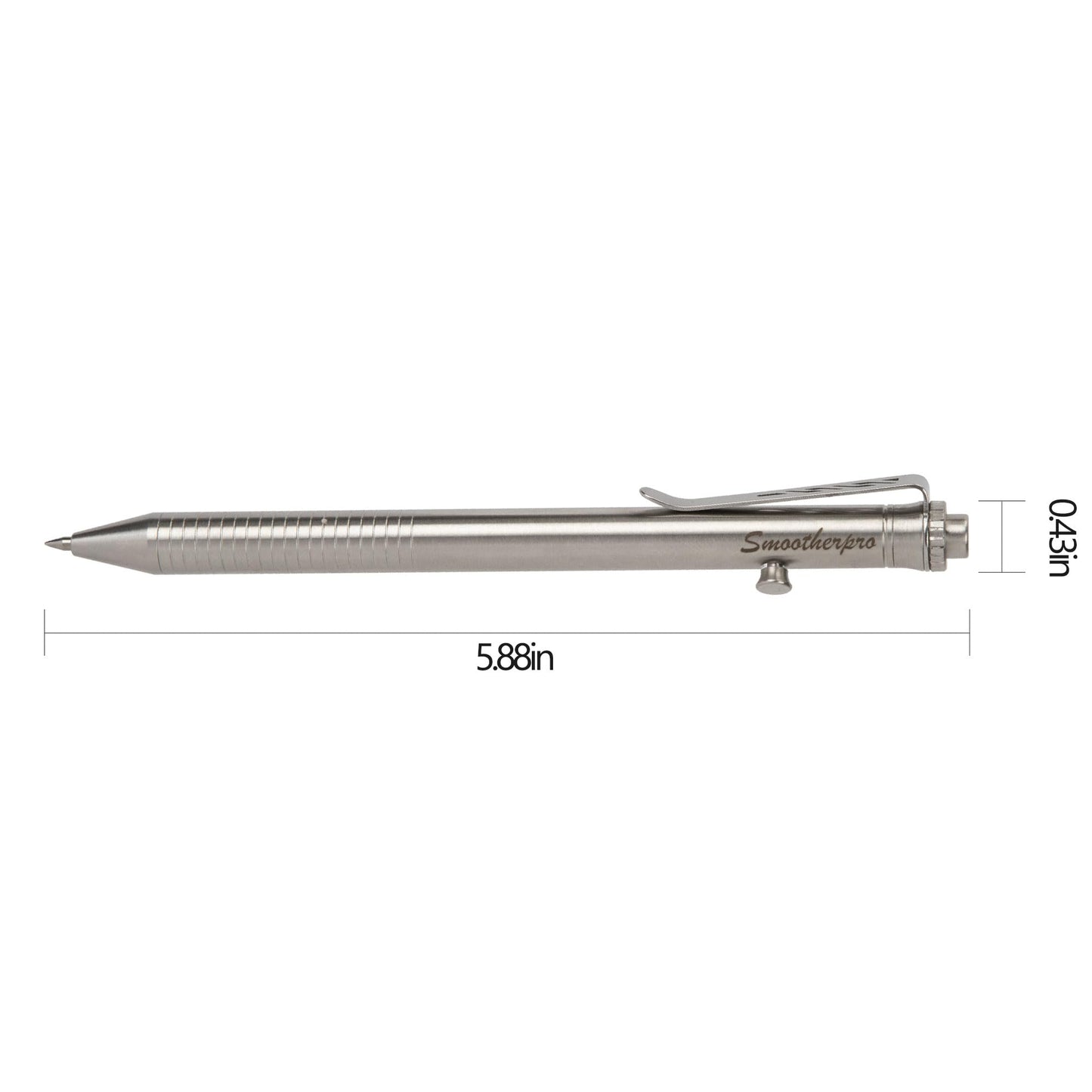 SMOOTHERPRO Stainless Steel Bolt Action Pen Compatible with Pilot G2 Refill