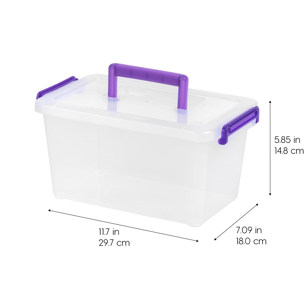 IRIS USA Storage Bins with Lids |Made in USA| 5 Qt - (6-Pack) - Clear