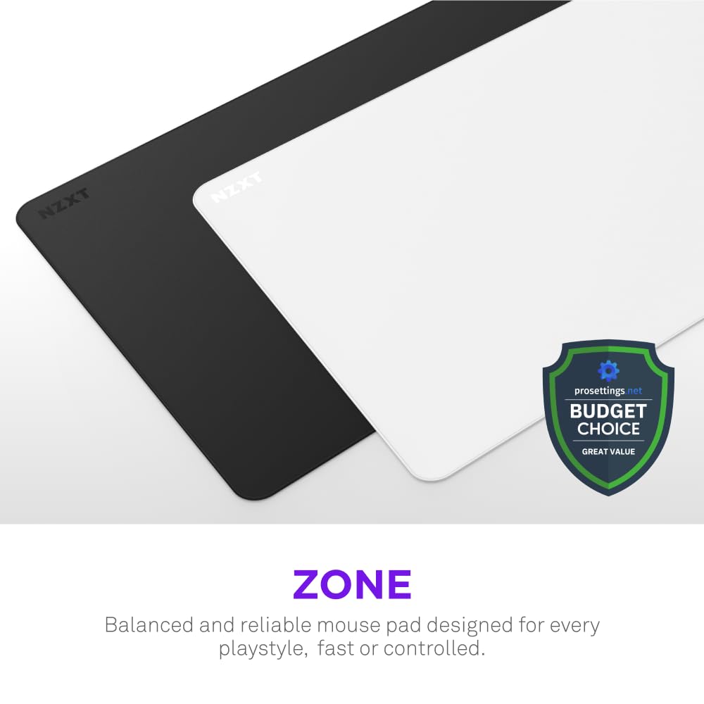 NZXT Zone - XL Gaming Mouse Pad -Micro-Weave Cloth Surface - Balanced Speed and Control for All