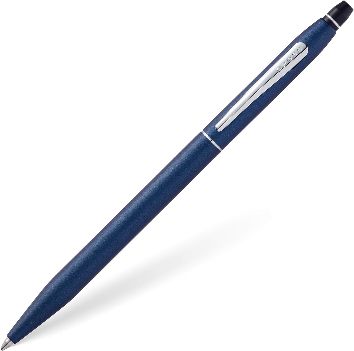 Cross Click Blue Lacquer Selectip Ballpoint Pen with Chrome Appointments and Bonus Slim Gel Refill