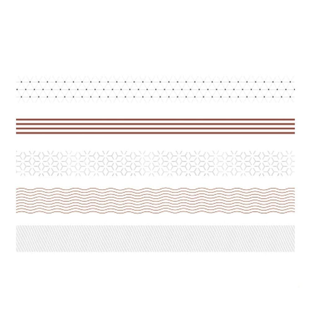 YUBBAEX 5 Rolls Washi Tape Set Creative Basic Skinny Masking Decorative Tapes for Arts, DIY Crafts