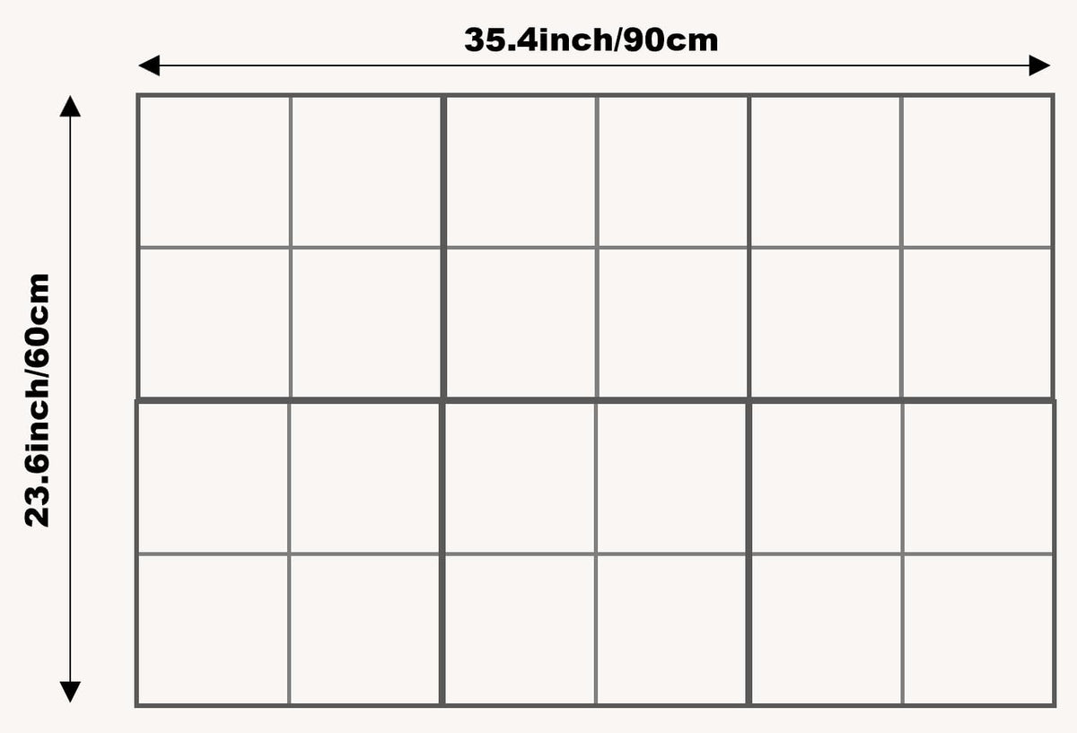 DECORITA Cork Board 24 x36 Alternative - 6 Pack Felt Wall Tiles with Safe Removable Adhesive Tabs
