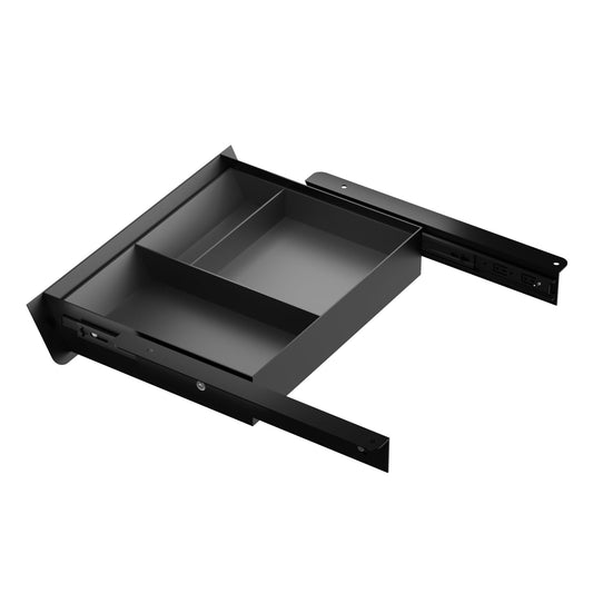 Gaxomo Under Desk Drawer with Removable Tray, 15.4" Wide 2-in-1 Organizer – 60° Ergonomic Tilt