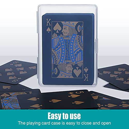 Queekay 36 Pcs Plastic Playing Card Cases Clear Deck Holders Gaming