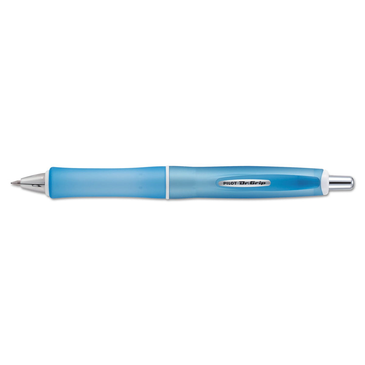 PILOT Dr. Grip Frosted Refillable & Retractable Ballpoint Pen, Medium Point, Blue Barrel, Black