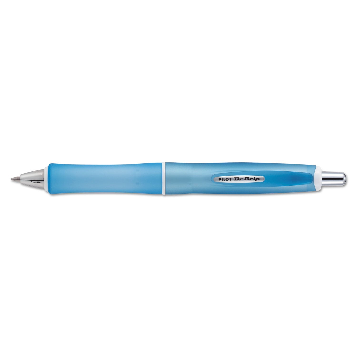 PILOT Dr. Grip Frosted Refillable & Retractable Ballpoint Pen, Medium Point, Blue Barrel, Black