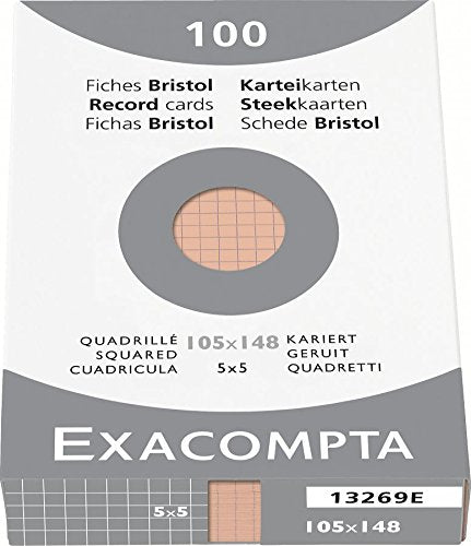 Exacompta 13269B Karteikarten (DIN A6, 105x148 mm) 100er Pack orange