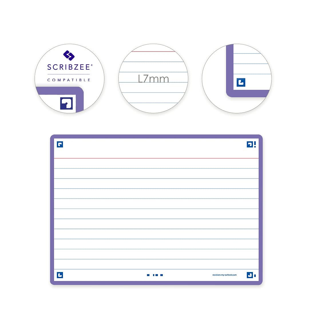 Oxford Flash 2.0 A6 Flash Cards (Pack of 80) a6 Violet