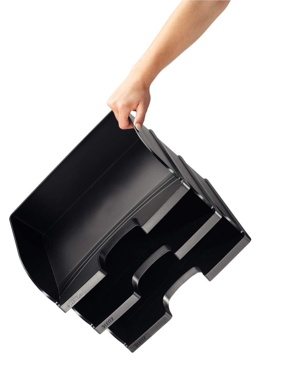 Leitz 52190085 Jumbo Plus Letter Tray A4 Landscape Grey Extra High Polystyrene