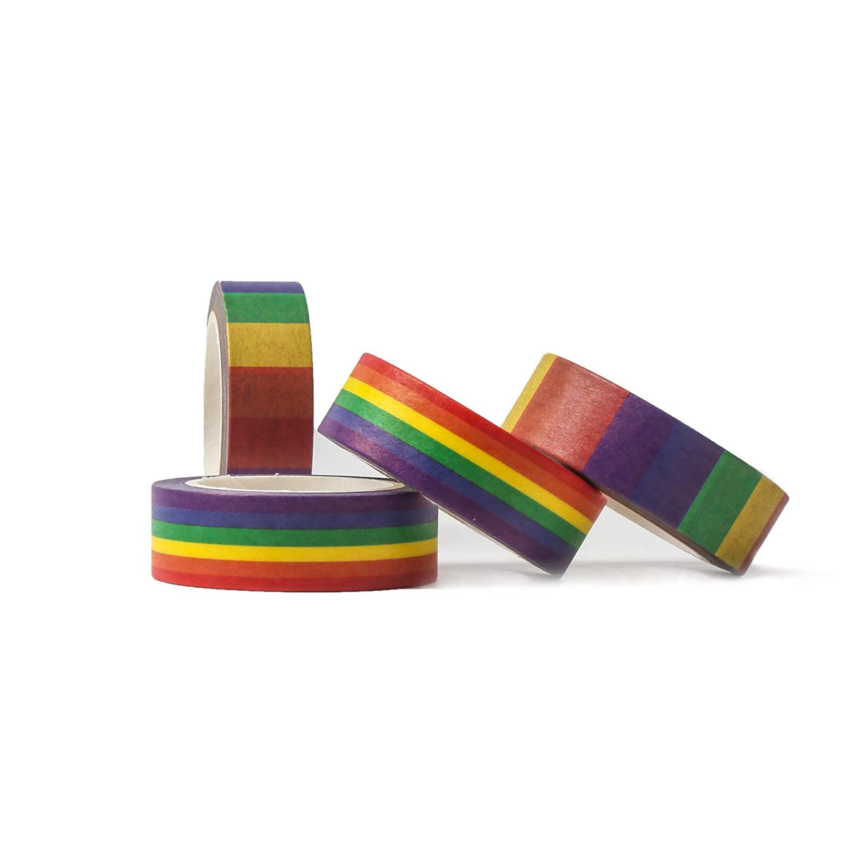 DERAYEE Rainbow Color Washi Tape, Masking Decorative Tapes for DIY Scrapbook, Planner, Arts &