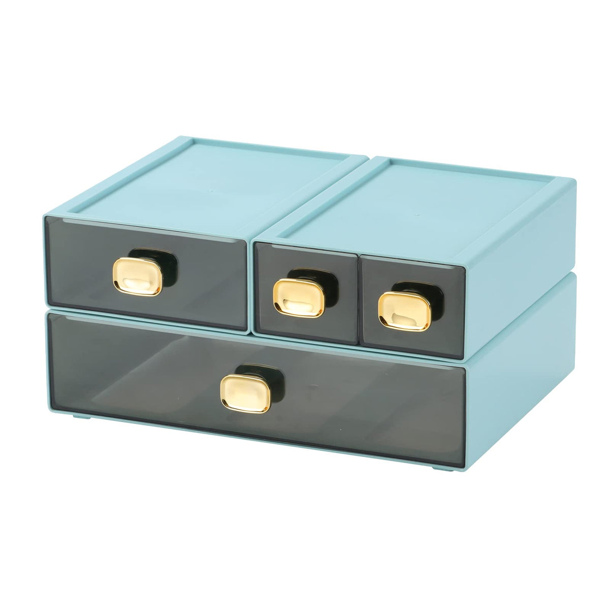 OSteed Desktop Storage Drawers, Stackable Countertop Organizer with Drawers