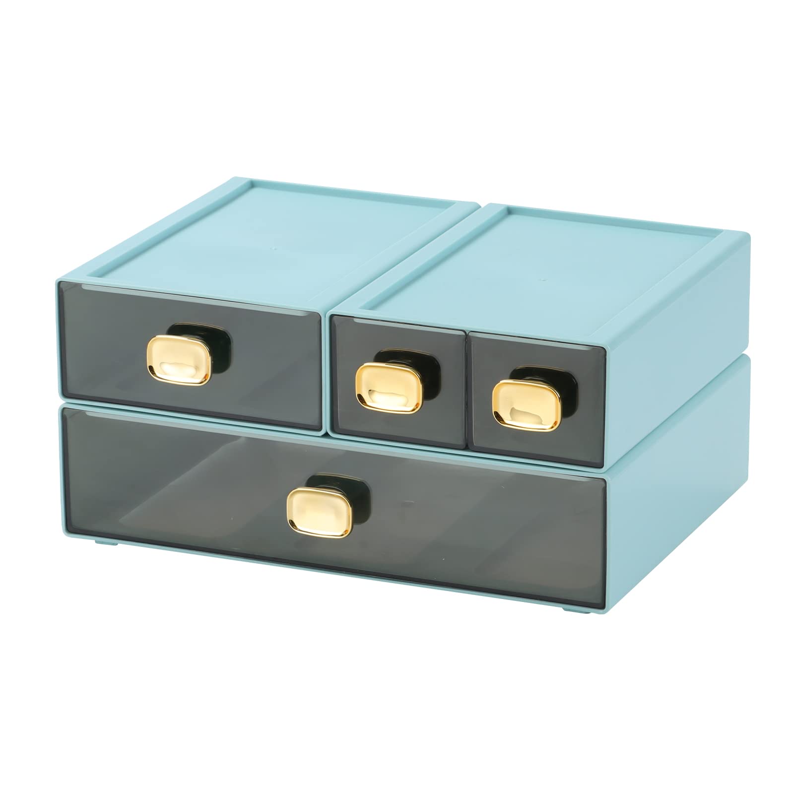 OSteed Desktop Storage Drawers, Stackable Countertop Organizer with Drawers