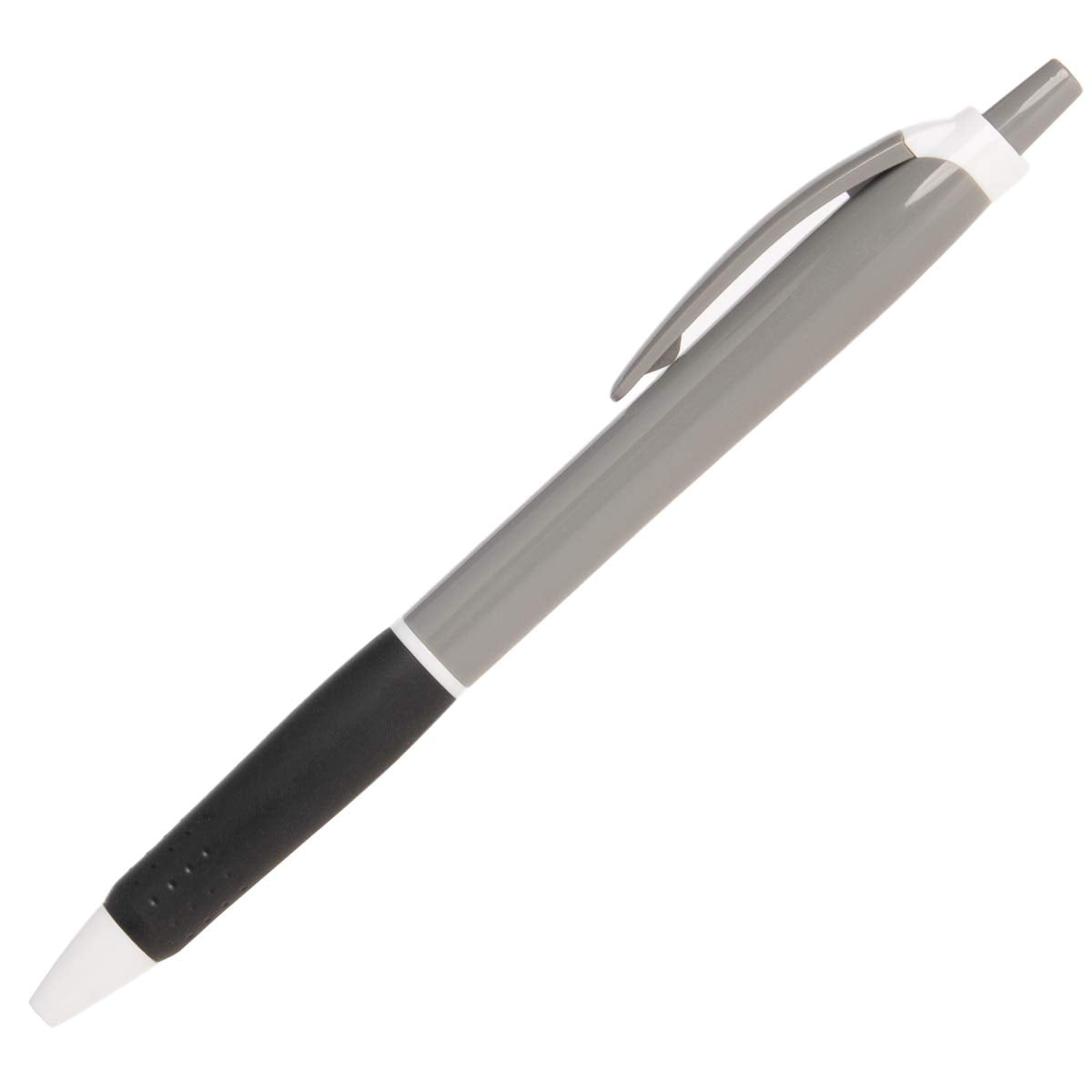 Simply Genius Retractable Ballpoint Pens - 100-Pack, Black Ink, Gray & Black, 1.0mm Medium Point