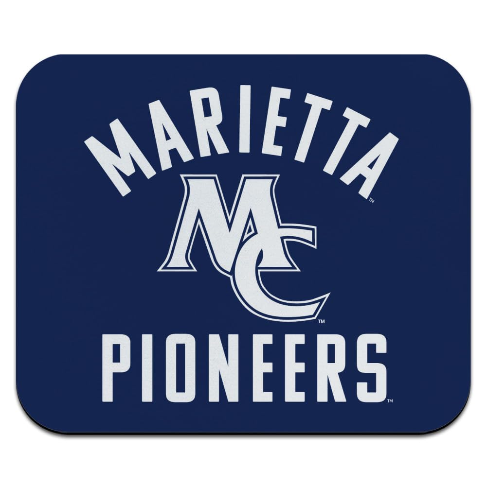 Marietta College Pioneers Logo Low Profile Thin Mouse Pad Mousepad