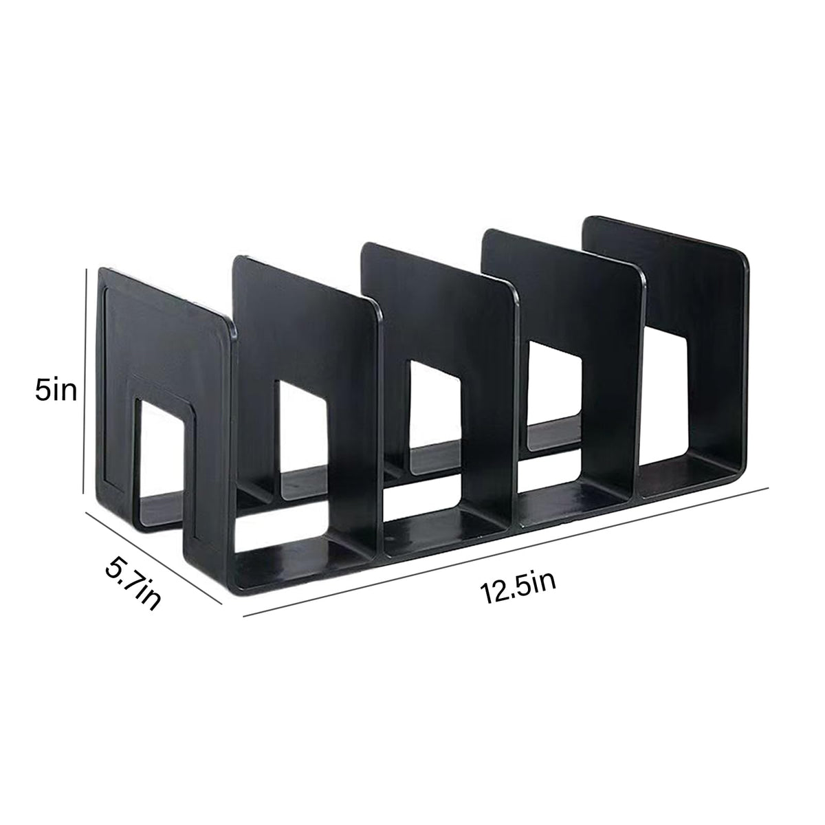 Zhousensen 2PCS Acrylic File Organizer for Desk, Desktop Document/Mail Organizer, 4 Compartments
