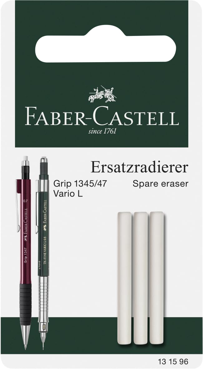 Faber-Castell Zapasowe gumki do olówków automatycznych Grip 3 sztuki
