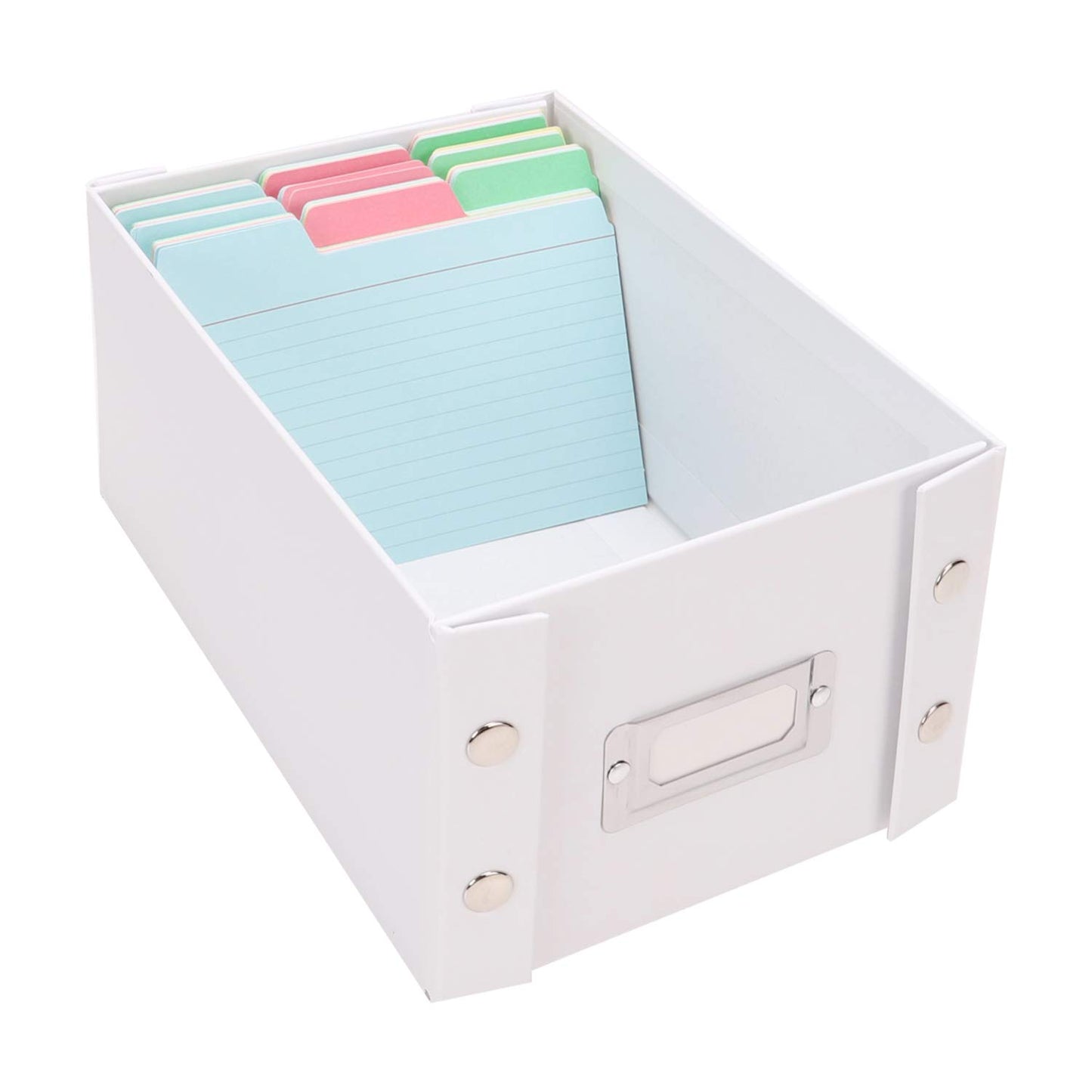 Snap-N-Store Index Card Holder Storage Box - Collapsible Organizer Box fits 1100 Flash Cards