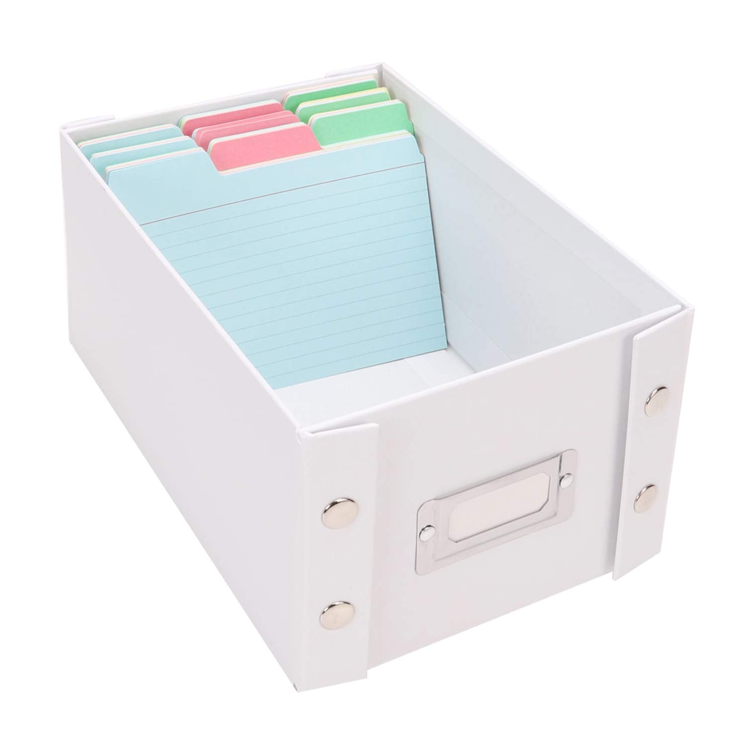 Snap-N-Store Index Card Holder Storage Box - Collapsible Organizer Box fits 1100 Flash Cards