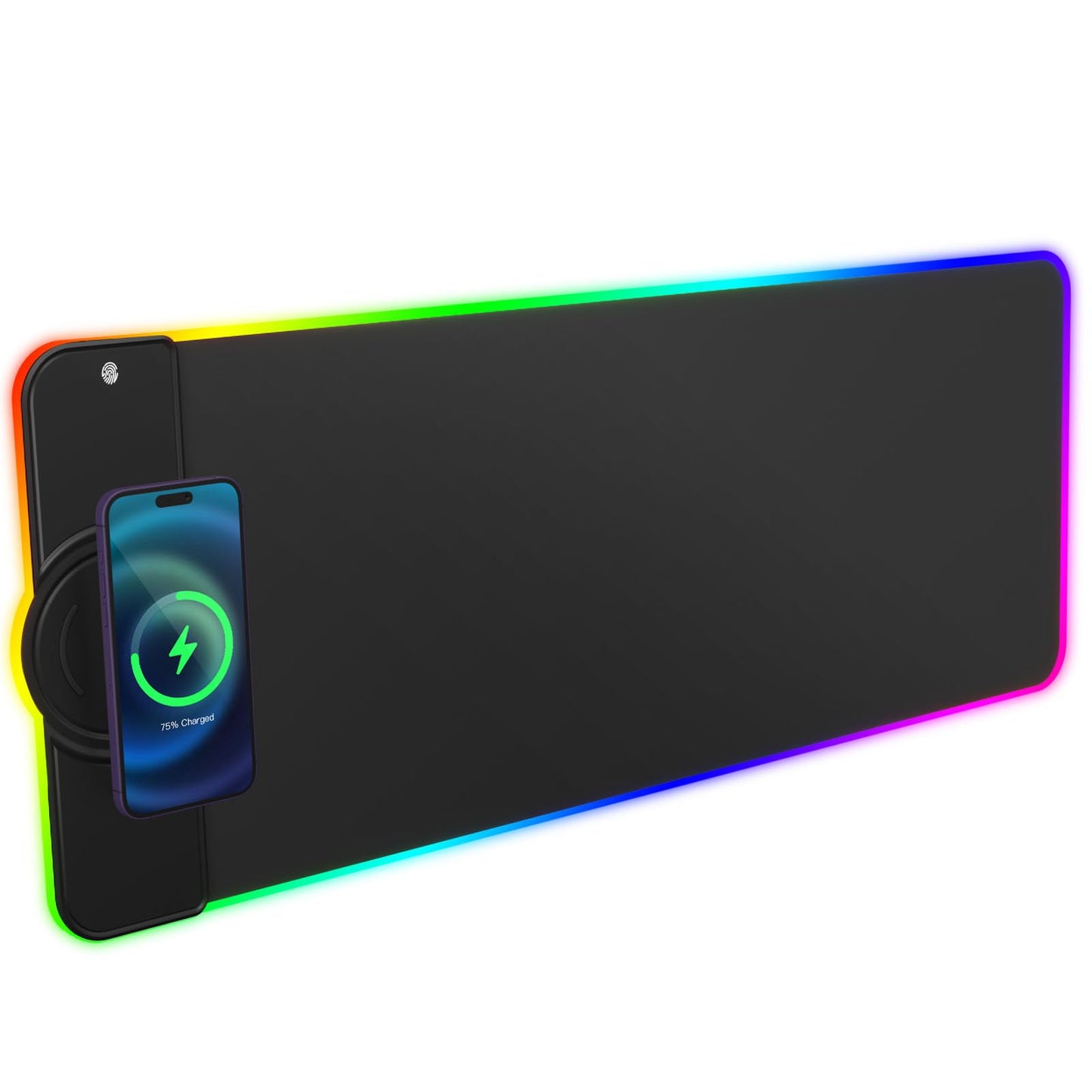 Charging RGB Gaming Mouse Pad - Wireless 15W Mousepad LED Extra Large Mouse Mat 80 * 30cm, 10 Light