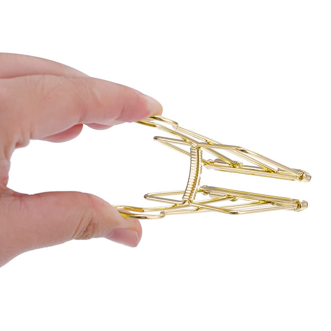 DEEDYGO 20 PCS Gold Wire Binder Clips, Assorted Sizes (10 Medium, 10 Small)