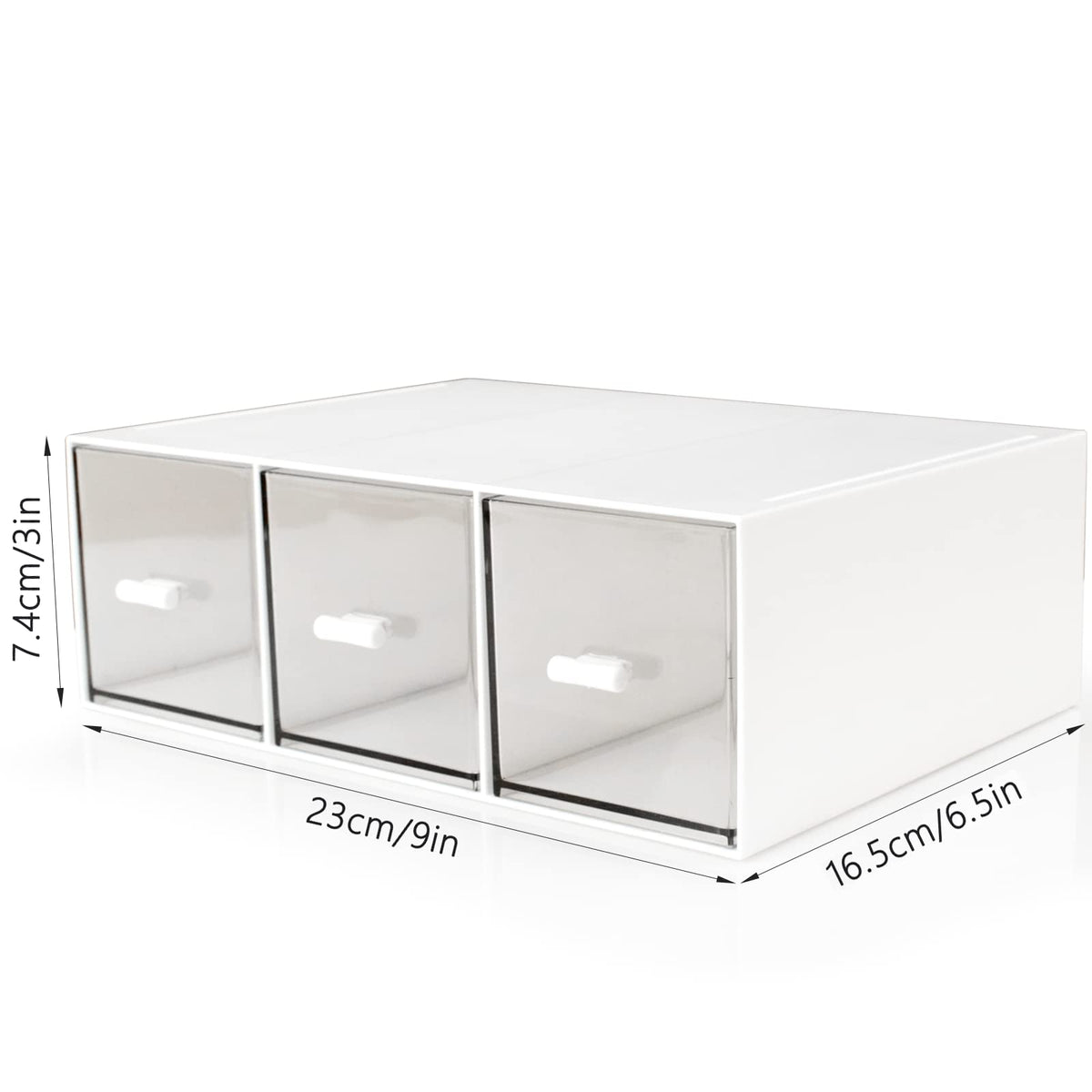 Desk Drawer Organizer, Stackable Storage Drawers, Plastic Compact Desk Storage Box Great for Office