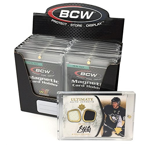 BCW Magnetic Card Holder - 75 PT Thickness - 18ct | Protective Display Card Case with Secure Gold