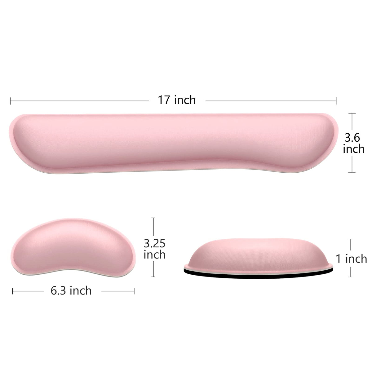 Dapesuom Enlarge Keyboard Wrist Rest, Memory Foam Wrist Cushion for Desk Mats Support, Cute Typing