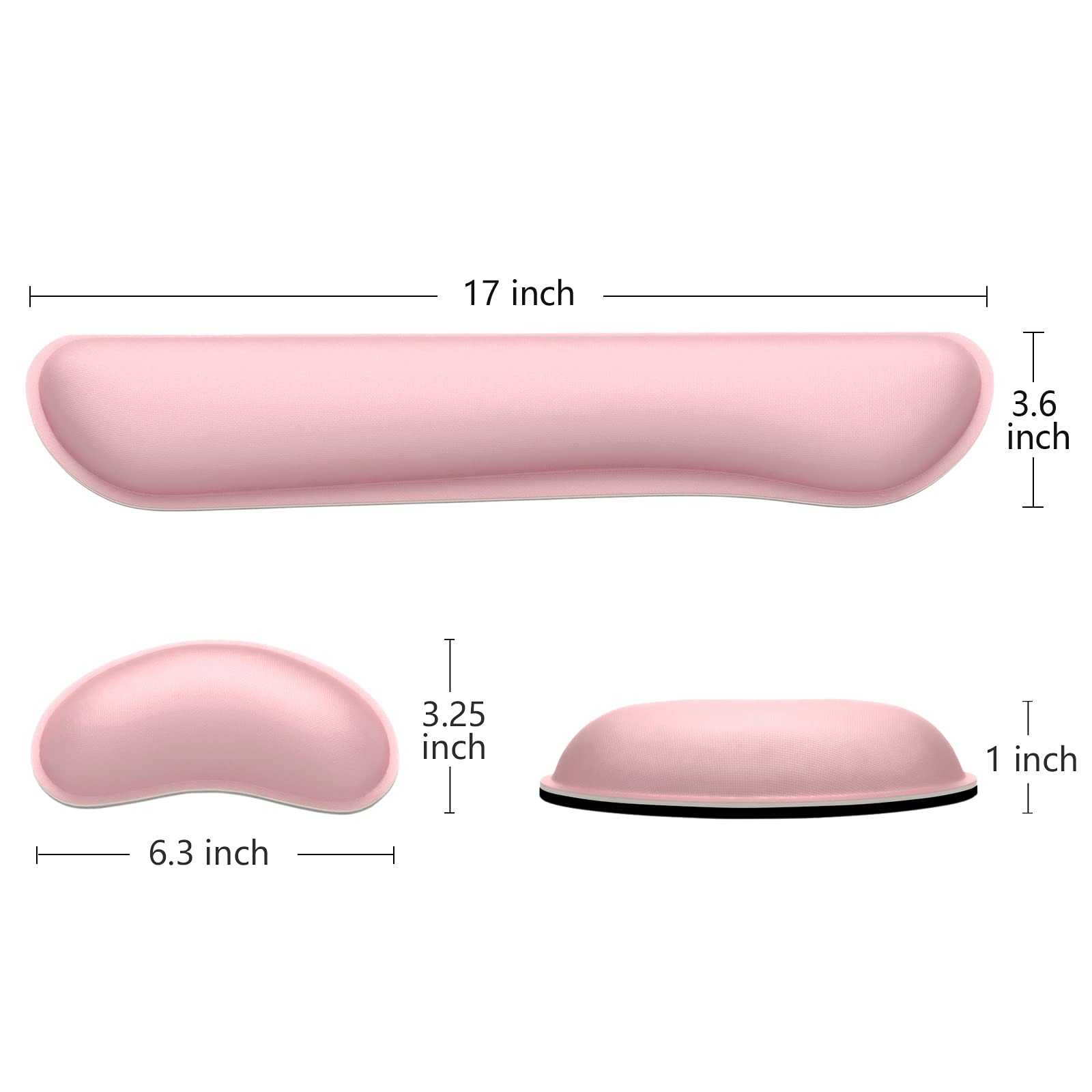 Dapesuom Enlarge Keyboard Wrist Rest, Memory Foam Wrist Cushion for Desk Mats Support, Cute Typing