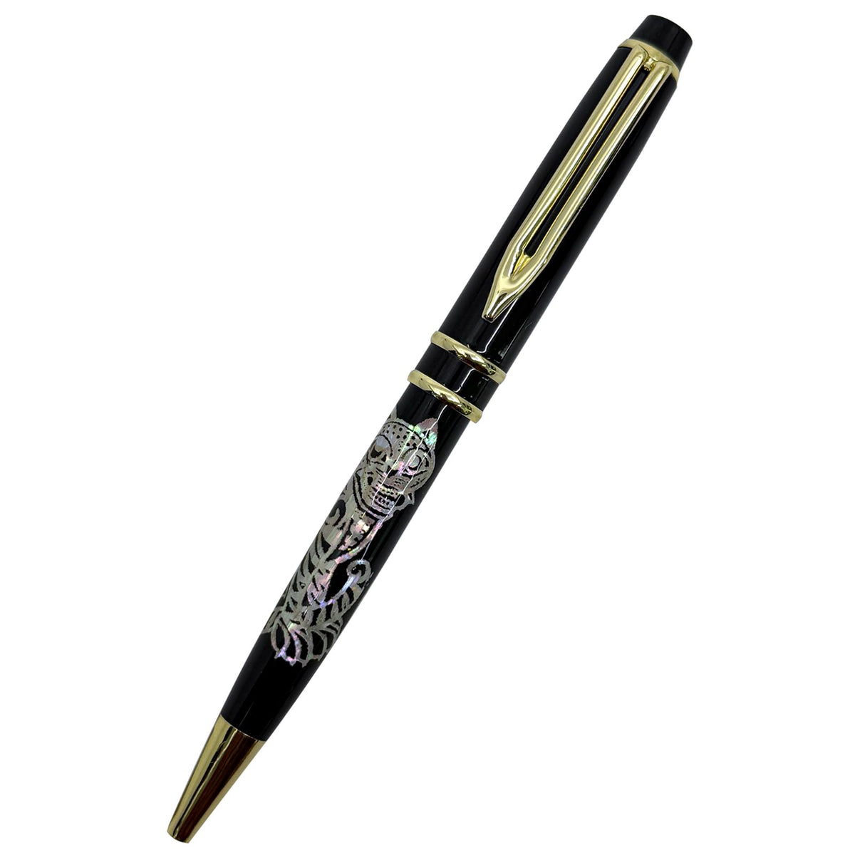 Nacreh Inlay Mother of Pearl Design Handmade Ballpoint Pen Retractable Executive Gift Rollerball