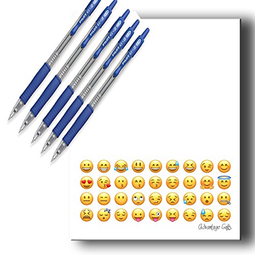 Pilot G2 Gel Ink Roller Ball Pen, Blue Ultra Fine Point, 5-COUNT (31322)