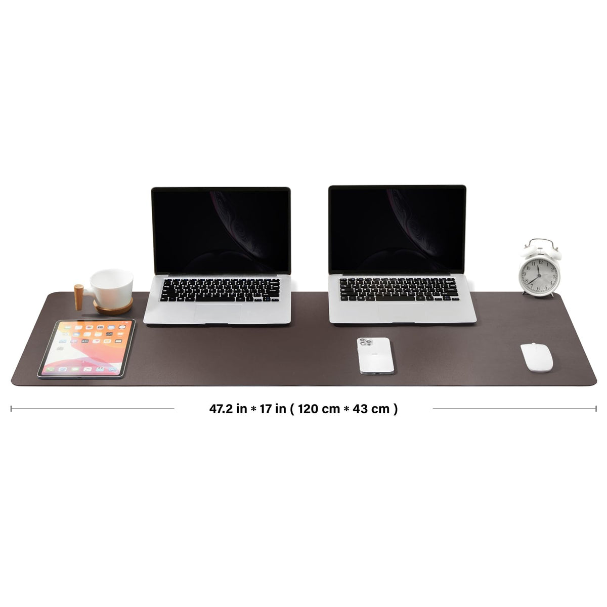 Large Desk Mat - 47.2"x 17" Non-Slip PU Desk Pad for Office and Home - Ideal for Large Mouse Pad