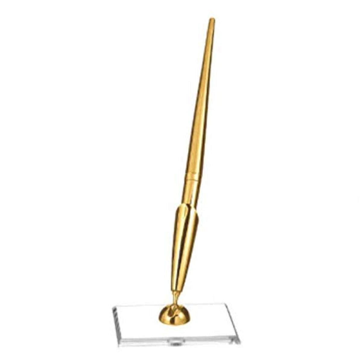 Amscan 380019 Gold Pen with Base 2 pcs Wedding and Engagement Party,7 1/2" x 2 5/8"