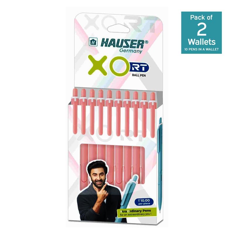 Hauser Germany XO RT Retractable Ball Pen | Sleek Matt Finish Pastel Shade Body & Minimalistic