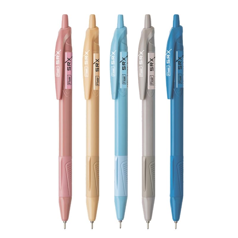 FLAIR Srx 0.7mm Retractable Ball Pen Jar | Triangular Body Design For Better Grip | Light Weight